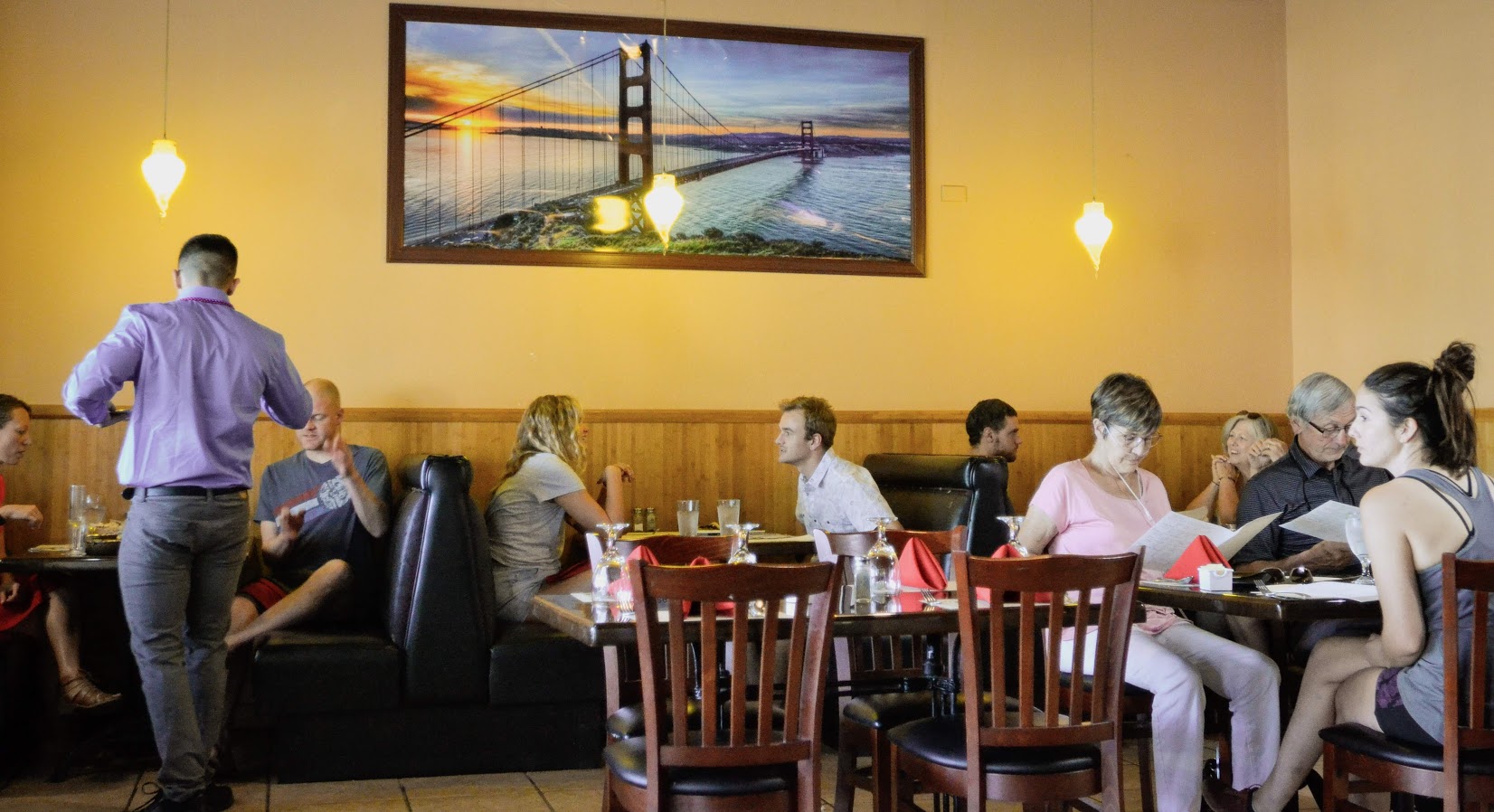 Assorted Indian cuisine at the restaurant